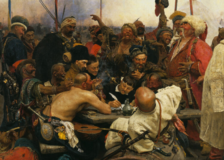 Полуголый среди одетых на картине Репина «Запорожцы»: в чем смысл этой детали