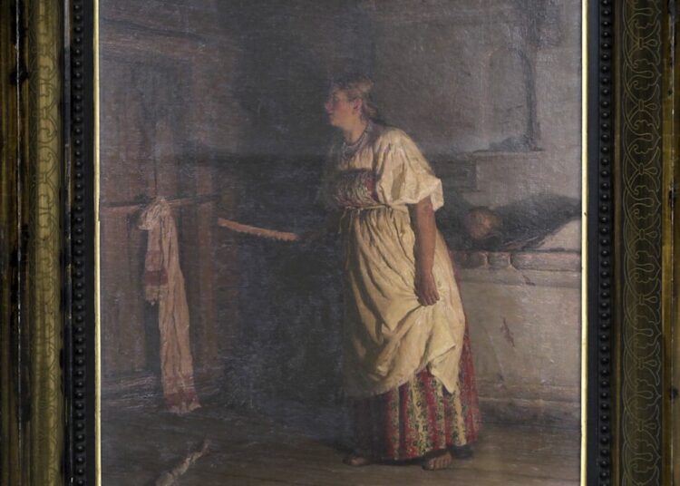 «Кто там»: тайна испуга девушки на картине художника Максимова